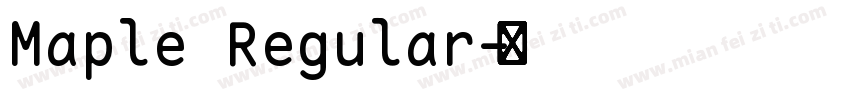 Maple Regular字体转换